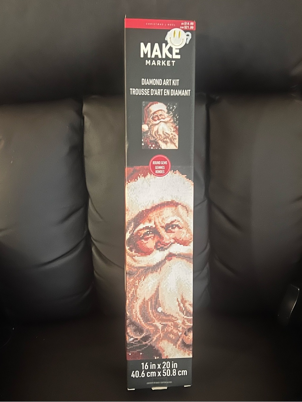 Makers Market Diamond Art Kit – Red, Cream, Brown Santa Portrait